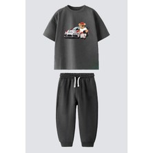 Monila Erkek Çocuk Pamuklu Araba Baskılı T-Shirt ve Eşofman 2'li Takım