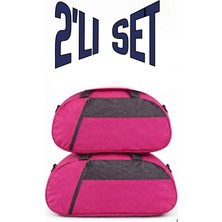 Kaff 2'li  Önü Cepli Ayarlanabilir Omuz Askılı El Seyahat Spor Çantası