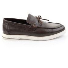 Bambi Kahve Hakiki Deri Erkek Loafer Ayakkabı E01054428140