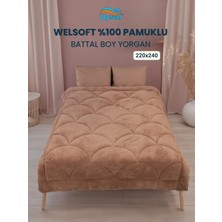 Uysal Yorgan Welsoft Akfil Midye Desen Battal Boy Yorgan KAHVERENGİ