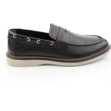 Bambi Siyah Hakiki Deri Erkek Loafer Ayakkabı E01698626003