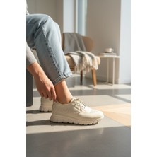 Yazın Ayakkabıları Bej Ortopedi Ktabanlı Günlük Ayakkabı