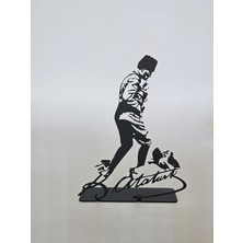 Linia Home Metal Atatürk Silüeti Masa Dekoru Atatürk Biblosu  BOYUT: 15*11*3 CM
