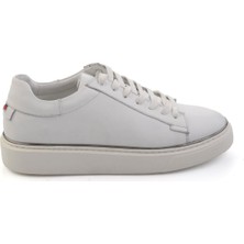 Bambi Beyaz Hakiki Deri Erkek Sneaker E01054202643