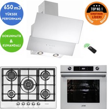 Eminçelik ve Afm Tech Marka/gr Inox Beyaz Turbolu Ankastre Set (22 380 Wok +FM7701 +Ch 1454 Rc W60)