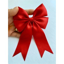 Kirpi Toka Kırmızı Saten Kız Çocuk Klipsli Saç Tokası