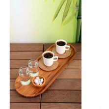 Mien Bambu Çerezlik,Kahvaltılık ve Tepsi 16*44 Cm. Bambu Oval Sunum Tepsisi