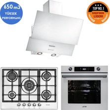 Eminçelik ve Afm Tech Marka/tr Inox Beyaz Turbolu Ankastre Set (22 380 Wok +FM7701 +Ch 1454 Pb W60)