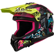 Ls2 Fast 2 Gorılla Mor-Neon Sarı Kask