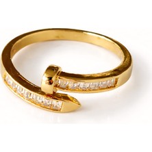 Formzen 316L Paslanmaz Çelik Zarif Işıltı Zirkon Taşlı Ayarlanabilir Yüzük – Modern & Şık Tasarım