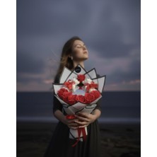 Vibecomtr Kişiye Özel Aynalı Solmayan Gül Buketi – Ayıcıklı Romantik Hediye |