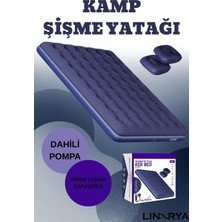 Linarya Afb1 Çift Kişilik Şişme Yatak -2 Adet Yastık ve El Pompası Hediye 203CMX152CMX22CM