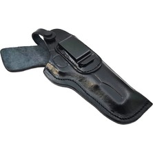 Aresoutdoors Browning Hp 14LÜ Için Uygun Ucu Kapalı Atkılı Gerçek Deri Kemeriçi Taşıma Kılıfı