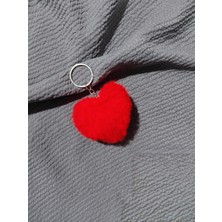 LuArte Pon Pon Kalp Anahtarlık