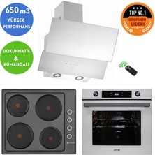 Eminçelik ve Afm Tech Markalı Sauv  Elektrikli-Lpg  Ankastre Set (FM7701 + 66 252 +Ch 1454 Rc  W60)