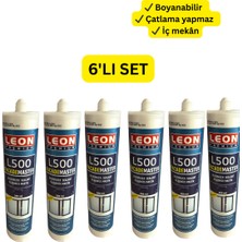 Leon Silikonize Mastik Beyaz 280 Ml/ 500 gr – 6'lı Paket