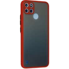 Azrlya Newface Realme C21Y Kılıf Montreal Silikon Kapak - Kırmızı