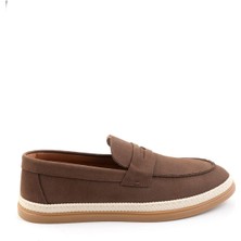 Bambi Kahve Hakiki Deri Erkek Loafer Ayakkabı E01594324101