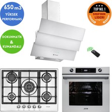 Eminçelik ve Afm Tech Marka Imo Inox Beyaz Turbolu Ankastre Set (22 380 Wok +FM7701+CH 1455 Rc W60)