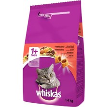 Whiskas Sığırlı Kedi Maması 1.4 kg Premium Kalite Biftek Lezzeti ile Yetişkin Kediler İçin