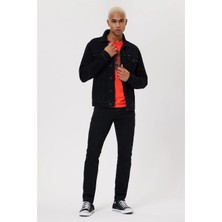 Lee Cooper Jeff Erkek Skınny Süper Dar Kesim Normal Bel Dar Paça Jean Pantolon Siyah