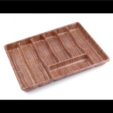 Feyza Design 7 Bölmeli Ahşap Renkli Çekmece Içi Kaşıklık 50X37CM