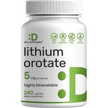 Deal Supplement Deal Suplament Lithium Orotate 5mg, 240 Capsules – Highly Bioavailable.