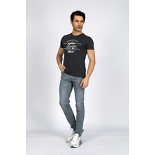 Lee Cooper Jack Erkek Slım Dar Kesim Yüksek Bel Dar Paça Jean Pantolon Mavi