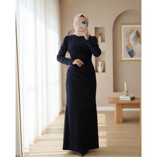 Modamorfo Kolu Tüylü Önü Çift Kuyruklu Abiye  -K.Laci