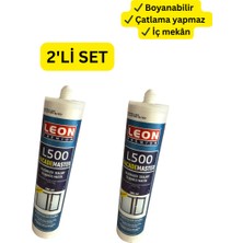 Leon Silikonize Mastik 280 Ml/ 500 gr | Boyanabilir | 2 Adet Set