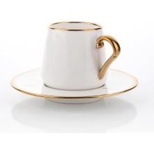 Mien Beyaz Altın Tek Kişilik Türk Kahvesi Fincanı