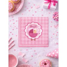 Parti Adresi Kız Bebek Baby Shower Konsept Kağıt Peçete 20'li