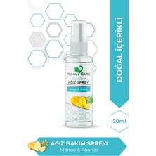 Human Care Ağız Spreyi - Mango & Ananas - Alkolsüz Doğal Ağız Kokusu Giderici Önleyici