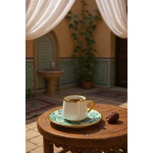 Glazze Mirage Yeşil Kahve Takımı 12 Parça