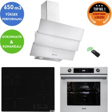 Eminçelik ve Afm Tech Markalı / Buv Elektrikli Dijital Ankastre Set (FM7701+V6-04 + Ch 1454 Rc W60)