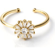 Formzen 316L Paslanmaz Çelik Zarif Işıltı Zirkon Taşlı Ayarlanabilir Yüzük – Modern & Şık Tasarım