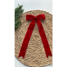 Kirpi Toka Kırmızı El Yapımı Fiyonklu Uzun Sade Kadın/kız Çocuk Saç Tokası