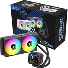 Daryun Buzz-V2 240MM Siyah Argb Yeni Nesil Isı Göstergeli Yüksek Performanslı Sıvı Soğutması