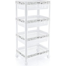 Feyza Design Özer Desenli Dar Köşeli Sebzelik 6 Bölmeli, Şık ve Kullanışlı Tasarım