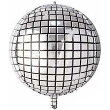 Parti Adresi Gümüş Disco Topu Folyo Balon 60 Cm
