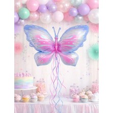 Parti Adresi Kelebek Folyo Balon Doğum Günü Parti Balonu Pembe 96 cm