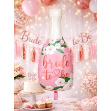 Parti Adresi Bride To Be Yazılı Şişe Folyo Balon – Bekarlığa Veda Parti Süsü 104 cm