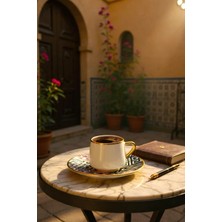 Glazze Flora Pembe Kahve Takımı 12 Parça