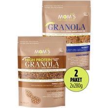 Mom's Natural Foods 2'li Granola - Yaban Mersini 280 G - Yer Fıstığı 280 G