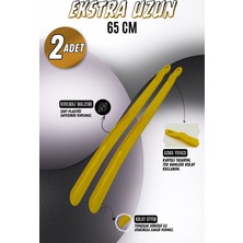 Onur 2 Adet - Kırmızı 65 cm Ayakkabı Çekeceği | Sert Plastik Asılabilir Çekecek Yumuşak Kerata Uzun