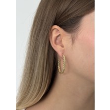 KİLİGİSTANBUL Halka Örgü Küpe