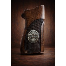 Smith & Wesson 5906 Logolu Ahşap Kabze