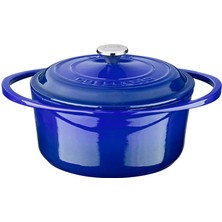 Lava Döküm Yuvarlak Tencere ÇAP(Ø)20CM Mavi