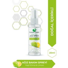Human Care Ağız Spreyi - Yeşil Elma & Limon - Doğal Içerikli Bitkisel Ağız Kokusu Giderici