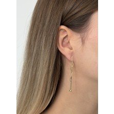 KİLİGİSTANBUL Tel Üzerine Dolanan Çubuk  Küpe